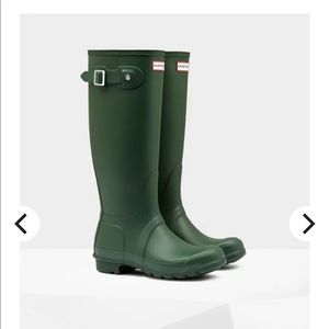 Hunter green tall boots